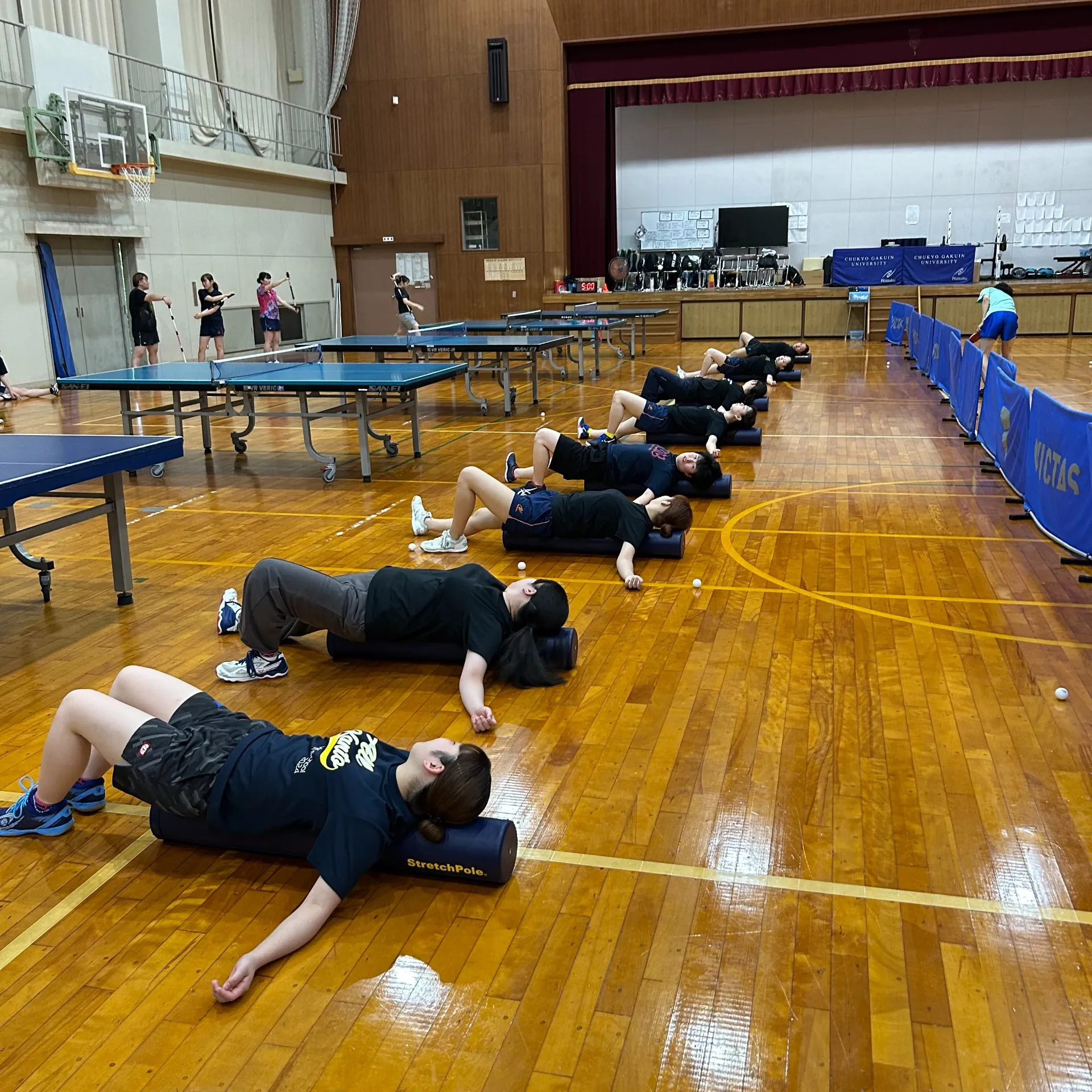 岐阜県・中京学院大学卓球部コンディショニング